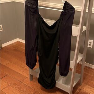 SHEIN Black Long Sleeve Dress